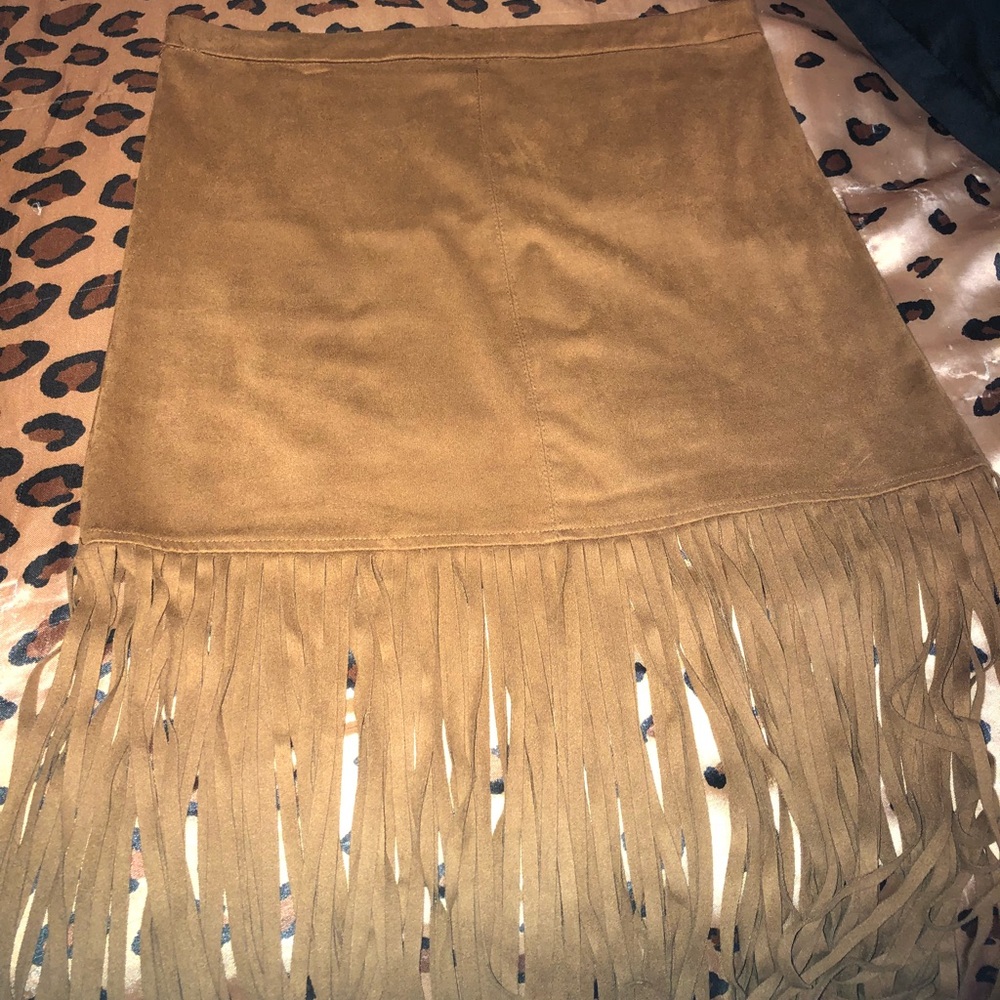 Festive fringe skirt